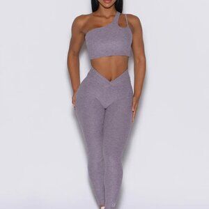 Lateral top and V active leggings size M LILAC GREY